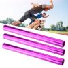Pilipane Track and Field Relay Batons Sticks, 3pcs Aluminum Alloy Electroplated Relay Batons, Track Batons Race Equipments for Track and Field Sprint Matches (Purple) view 2