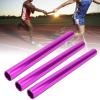 Pilipane Track and Field Relay Batons Sticks, 3pcs Aluminum Alloy Electroplated Relay Batons, Track Batons Race Equipments for Track and Field Sprint Matches (Purple) view 4