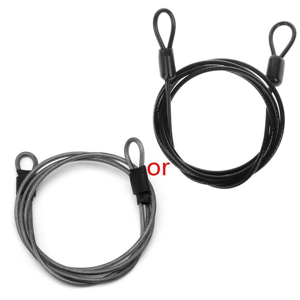 100cm/3.3ft 2mm Dia Outdoor Travel Security Cable Lock Safety Cable Lightweight Luggage Lock Cable Wire Rope Double Cycling Accessories for Men Road Bike for Bike for Women Kids Kit Bottle