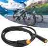 Electric Bikes 3pin Female Thumb Throttle Yellow Watertight Plug Throttle, 87cm Electric Bikes Thumb Throttle Cable and Waterproof/SM Connector Electric Bikes Parts and Accessories Scooter EBike view 3