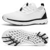 ALEADER Stylish Mens Water Shoes, Xdrain Water Sneakers, Quick-Dry Beach Aqua Hiking Pool Swim Shoes White/Black Size 9 view 1