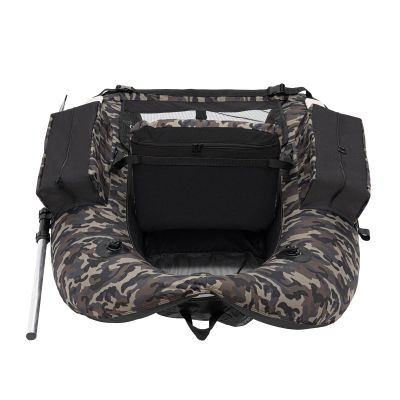 Portable Fishing Boat with Compact Size, Outdoor Fishing Boat, Inflatable Fishing Boat for Fishing Activities, Adjustable Backrest with Two Buckle Straps (Camouflage)