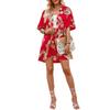 bbpawing Women's 2 Piece Outfits Floral Kimono Cardigans Cover Up and High Waisted Shorts Set view 3