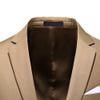 JEsilunmaMY Men Slim Fit Solid Blazer Jacket Business Casual Suit Sport Coat Lightweight Suit Jacket for Wedding Party Dinner (Khaki,6X-Large) view 2