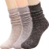 3 Pairs Women Winter Wool Cable Knit Crew Knee High Boot Socks,Size 5-11#W919 (Polyester Blend, Color D37) view 1