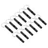 PATIKIL Emergency Whistle, 12 Pack Loud Sound Aluminum Keychain Whistles Outdoor Safety Survival Whistle for Boating Camping Hiking, Black view 1