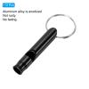 PATIKIL Emergency Whistle, 12 Pack Loud Sound Aluminum Keychain Whistles Outdoor Safety Survival Whistle for Boating Camping Hiking, Black view 3