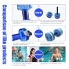 TITA-DONG Swimming Aquatic Dumbbells, Pool Exercise Fitness Dumbbells Water Sports Equipment, Water Fillable Weights Dumbbells for Swimming Learning (Green) view 3