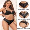Avidlove Lace Cheeky Underwear for Women Cute Criss Cross Thong Panties Valentines Day 4 Pack view 4