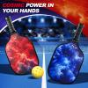 2024 niupipo Pickleball Paddles, Pickleball Paddles Set of 2, Fiberglass Surface, Polypropylene Honeycomb Core, Cushion Grip, Lightweight Pickleball, Portable Carry Bag view 3