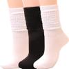 3 Pairs Women Winter Wool Cable Knit Crew Knee High Boot Socks,Size 5-11#W919 (Polyester Blend, Color E08) view 1