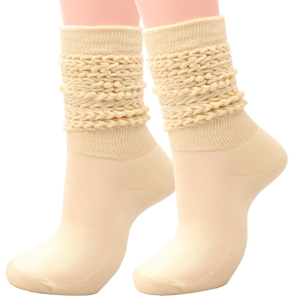 1 Pairs Women Winter Wool Cable Knit Crew Knee High Boot Socks,Size 5-11#W919 (Polyester Blend, Color E22)