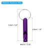 PATIKIL Emergency Whistle, 6 Pack Loud Sound Aluminum Keychain Whistles Outdoor Safety Survival Whistle for Boating Camping Hiking, Purple view 2