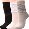 3 Pairs Women Winter Wool Cable Knit Crew Knee High Boot Socks,Size 5-11#W919 (Polyester Blend, Color E03) view 1