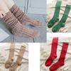 3 Pairs Women Winter Wool Cable Knit Crew Knee High Boot Socks,Size 5-11#W919 (Polyester Blend, Color A27) view 4