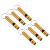 PATIKIL Emergency Whistle, 6 Pack Loud Sound Aluminum Keychain Whistle Outdoor Safety Survival Whistles for Boating Camping Hiking Hunting, Gold view 1