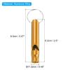 PATIKIL Emergency Whistle, 6 Pack Loud Sound Aluminum Keychain Whistle Outdoor Safety Survival Whistles for Boating Camping Hiking Hunting, Gold view 2