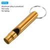 PATIKIL Emergency Whistle, 6 Pack Loud Sound Aluminum Keychain Whistle Outdoor Safety Survival Whistles for Boating Camping Hiking Hunting, Gold view 3