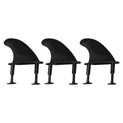 ASYWISH 3 Pcs TPU Soft Tops Surfs Fins and 6 Fins Screws Set Soft Surfboard Thrusters Fins Lightweight Tail Fins Easy to Carry Thrusters Fins Screws