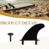 ASYWISH 3 Pcs TPU Soft Tops Surfs Fins and 6 Fins Screws Set Soft Surfboard Thrusters Fins Lightweight Tail Fins Easy to Carry Thrusters Fins Screws view 2