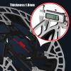 BUCKLOS 160mm Black Floating Bike Disc Brake Rotor with Heat Dissipation Fins Stainless Steel Aluminum Alloy Disc Brakes Rotors and 2 Pairs Bike Brake Pads for TRP Tektro Shimano Deore Br-M575 M525 M view 2