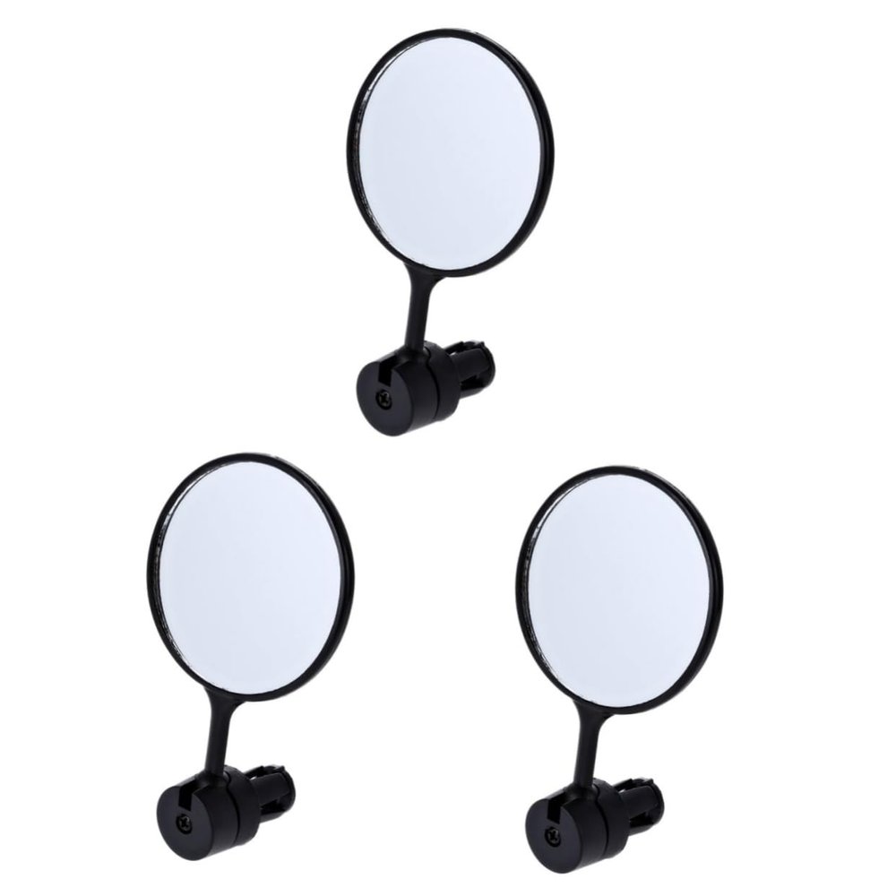 BESPORTBLE 3pcs Adjustable Bike Mirror Rotation Handlebar Rear View Mirror for Mountain Bikes Motorcycles