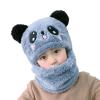 CHRISK Cartoon Hat Girls Boys Scarf Thicken Cap Winter Hat Kids Newborn Baby Stuff Children Hat Plus Fleece Kids Caps 1-12Years (Color : Blue, Size : 5-12Years Old) view 1