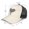 MULIHU Black and White Elephant Head Baseball Cap for Men Women Trucker Hats Mesh Back Cap Adjustable Breathable Hat Baseball Cap Dad Hats view 4