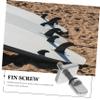 CLISPEED Reusable Juice Bottle Accessories Paddleboard fin Screw Twist by Hand fin Component Carriage Paddle Board Accessories fin Screw Stainless Steel Paddle Board Invisible caudal fin view 3