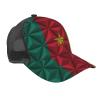 MULIHU Cameroon Flag with Polygonal Effect Baseball Cap for Men Women Trucker Hats Mesh Back Cap Adjustable Breathable Hat Baseball Cap Dad Hats view 1