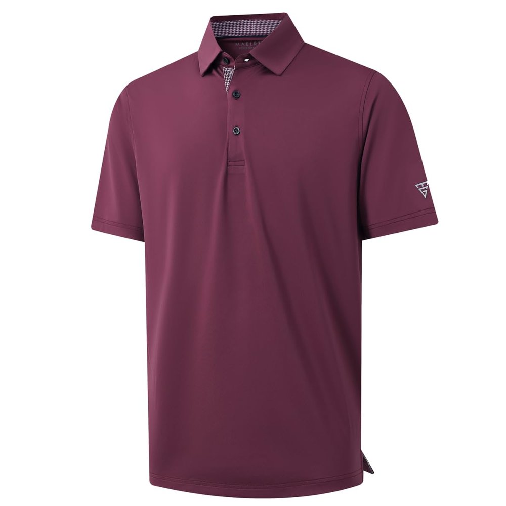 Mens Polo Shirts Short Sleeve Dry Fit Moisture Wicking Tech Performance Casual Sport Solid Golf Shirts for Men