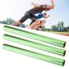 Pilipane Track and Field Relay Batons Sticks, 3pcs Aluminum Alloy Electroplated Relay Batons, Track Batons Race Equipments for Track and Field Sprint Matches (Green) view 2