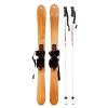 CBLdF Wooden Skis for Adults and Children,Mens Skis for Winter Shoes with Snow Poles Mini Skis for Snow by Snowfeet Ideal for Skiing and Ice Skating view 1