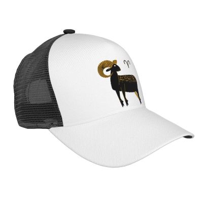 MULIHU Aries Baseball Cap for Men Women Trucker Hats Mesh Back Cap Adjustable Breathable Hat Baseball Cap Dad Hats