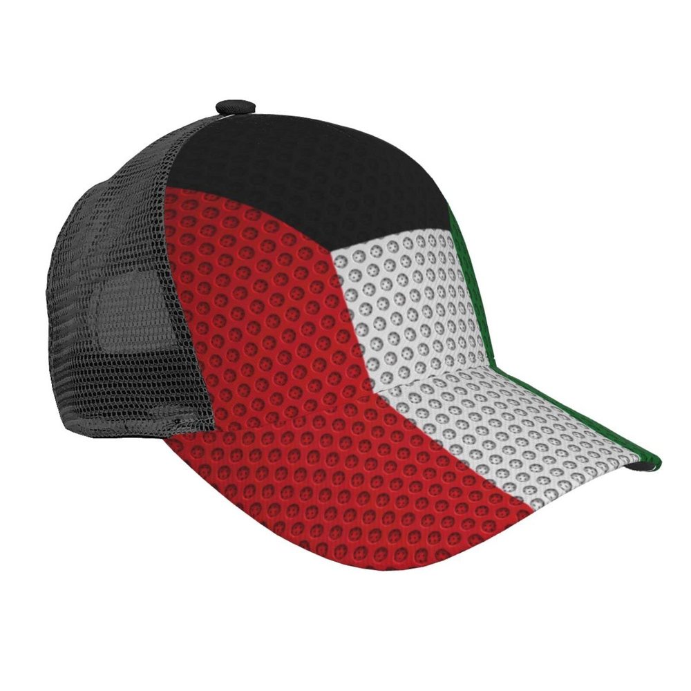 MULIHU Flag of Kuwait Baseball Cap for Men Women Trucker Hats Mesh Back Cap Adjustable Breathable Hat Baseball Cap Dad Hats