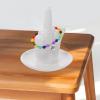 PRETYZOOM Ceramic Gesture Tray Jewelry Dish Tray Ceramic Ring Holder Desktop Adorn Lipstick Desktop Necklace Container Jewelry Dish Trinket Storage Plate Earrings Holder Decorative view 2