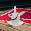 PRETYZOOM Ceramic Gesture Tray Jewelry Dish Tray Ceramic Ring Holder Desktop Adorn Lipstick Desktop Necklace Container Jewelry Dish Trinket Storage Plate Earrings Holder Decorative view 4
