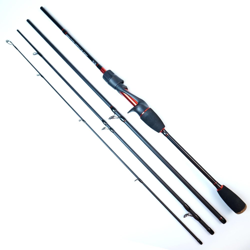 MerryYard Seahawk II Casting Fishing Rods,High Performance Carbon Blank 24T+30T, Stainless Steel Line Guides w/Zirconium Oxide Rings Tip Top (Cast-6'6"-L-F-4pcs)