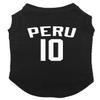 Peru Jersey - Soccer Sporty Dog Shirt (Black, X-Small) view 1