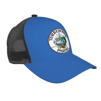 MULIHU Flag of Terrebonne Parish, Louisiana Baseball Cap for Men Women Trucker Hats Mesh Back Cap Adjustable Breathable Hat Baseball Cap Dad Hats