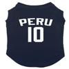 Peru Jersey - Soccer Sporty Dog Shirt (Navy, X-Small) view 1