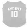 Peru Jersey - Soccer Sporty Dog Shirt (Light Gray, 3X-Large) view 1
