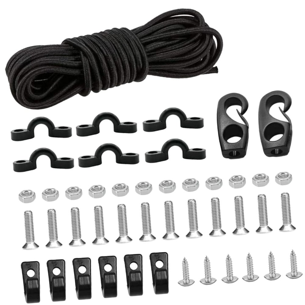 BESPORTBLE Kayak Bungee Cord Kit with Hooks Elastic Deck Rigging Straps for Kayaks Canoes Boats Durable and Lightweight Easy Storage for Outdoor Adventures