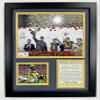 Michigan Football | 2023 CFP National Champions | Framed Double Matted Photo Collages | (12"x15", Rose Bowl) view 1