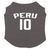 Peru Jersey - Soccer Sporty Dog Shirt (Dark Gray, 2X-Large) view 1
