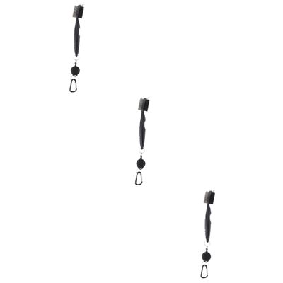 BESPORTBLE 3 Pcs Golf Cleaning Tool Double-Sided Brush Club Groove Cleaner Accessory Kit Easy to Carry