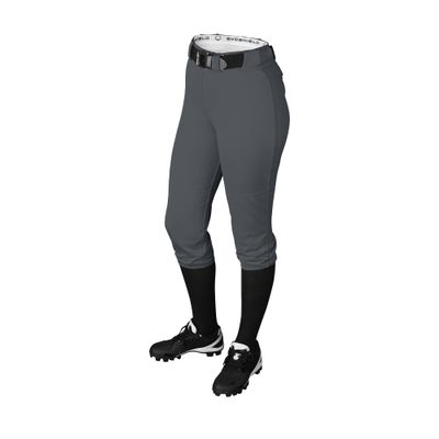 EvoShield Women's Unlocked Mid Rise Pant | Baseball/Softball | Charcoal Grey | XL - Extra Large