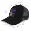 MULIHU an American Flag with Military, Police and Firefighter Stripes Baseball Cap for Men Women Trucker Hats Mesh Back Cap Adjustable Breathable Hat Baseball Cap Dad Hats view 4