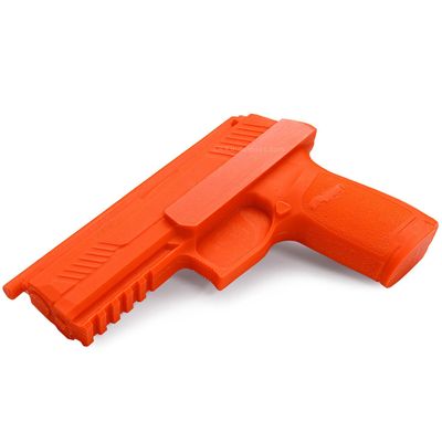 American Safety Props - Non-Functional Solid Polymer Holster Molding Gun Prop - (Prepped) - Blaze Orange - U.S.A. Made - Compatible with Sig Sauer P320 (Full Size)(.45 ACP)
