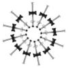 SUPVOX 12pcs Long Wear-Resistant Trampoline Fixing Screws Durable Replacement Screws for Enhanced Stability and Safety for Trampoline Maintenance and Repair view 1